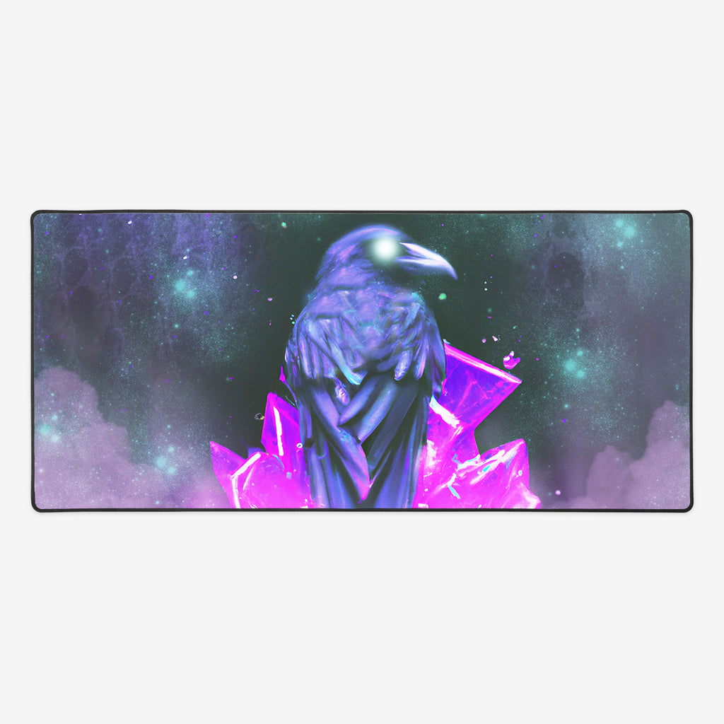 Crystal Synthwave Raven Extended Mousepad