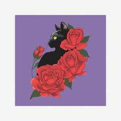 Black Cat And Roses Wargaming Mat