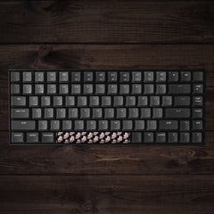 White Cat And Roses Spacebar Keycap
