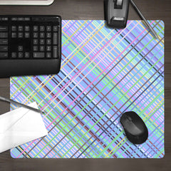 Purple Checkered Pattern Mousepad