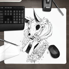 Fox Skull Girl Mousepad