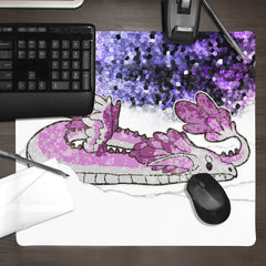 Cute Stained Glass Dragon Mousepad