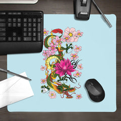 Cherry Blossom Chinese Dragon Mousepad