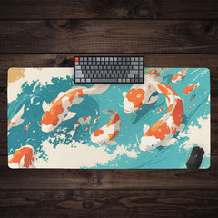 Splash of Koi Extended Mousepad