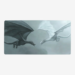 Black and White Dragons Playmat
