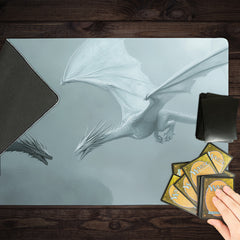 Black and White Dragons Playmat