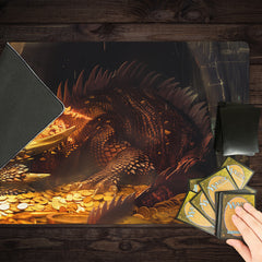 Sleeping Golden Dragon Playmat