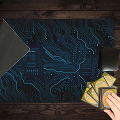 Blue Circuit Board Playmat