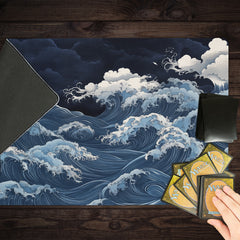 Turbulent Blue Waves Playmat