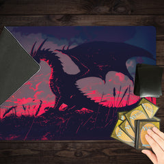 Midnight Red Dragon Playmat