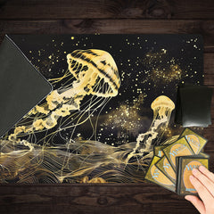 Molten Gold Jellyfish Playmat