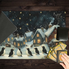 Festive Penguins Playmat