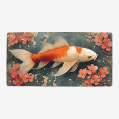 Japanese Carp And Flowers Playmat