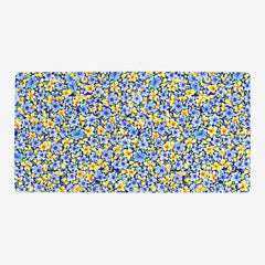 Soft Blue Yellow Florals Playmat