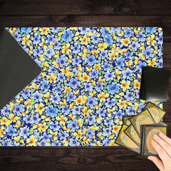 Soft Blue Yellow Florals Playmat