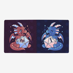 Red And Blue Dragons Playmat