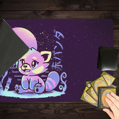 Retrowave Pastel Red Panda Playmat