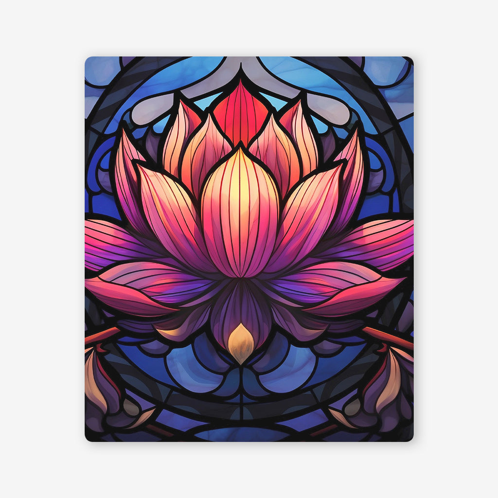 Stained Glass Lotus Two Player Mat