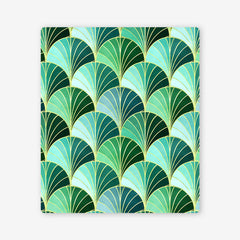 Ocean Inspired Art Deco Scales Two Player Mat
