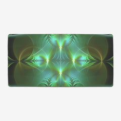 Aqua Cross And Circles Extended Mousepad