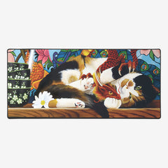 Callie The Calico Extended Mousepad