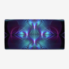 Aqua Cross And Circles Extended Mousepad