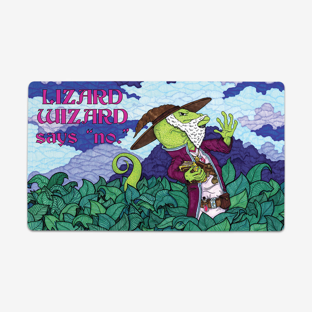 Lizard Wizard Says No Playmat