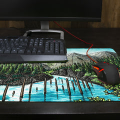River Sketch Thin Desk Mat