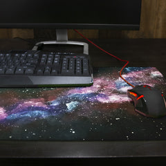 Purple Galaxies Thin Desk Mat