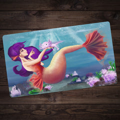 Mermaid and Her Axolotl Friend Playmat