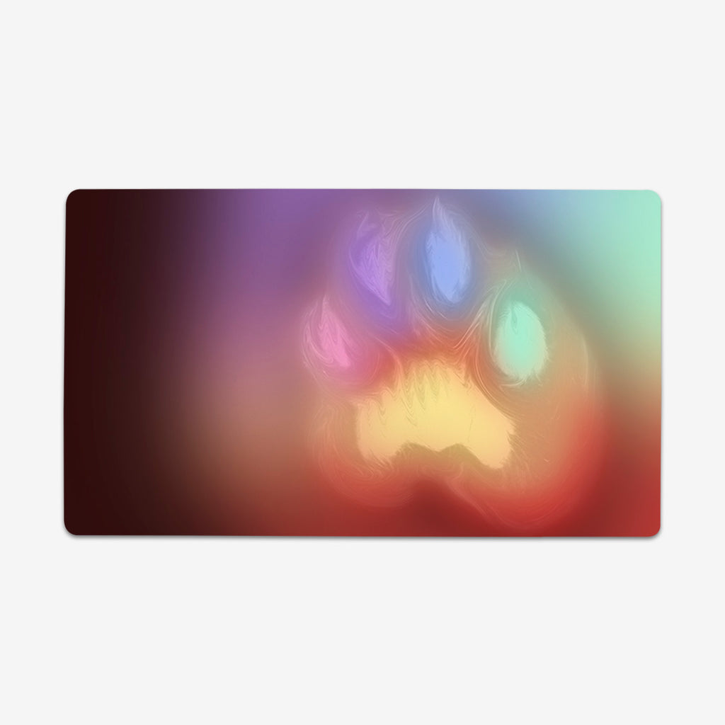 Neon Fire Beans Thin Desk Mat