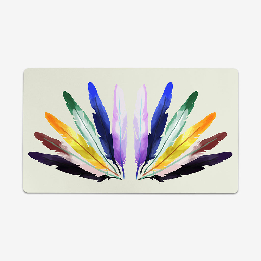 Rainbow Feathers Playmat