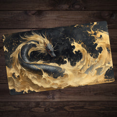 Golden Wave Dragon Playmat