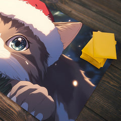 Christmas Kitten Playmat
