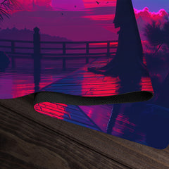 Geisha In The Neon Moonlight Playmat