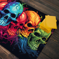 Rainbow Skulls Playmat