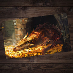 Sleeping Golden Dragon Playmat