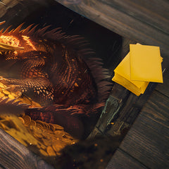 Sleeping Golden Dragon Playmat