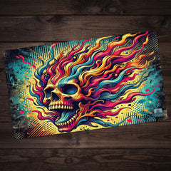 Flaming Skull Playmat