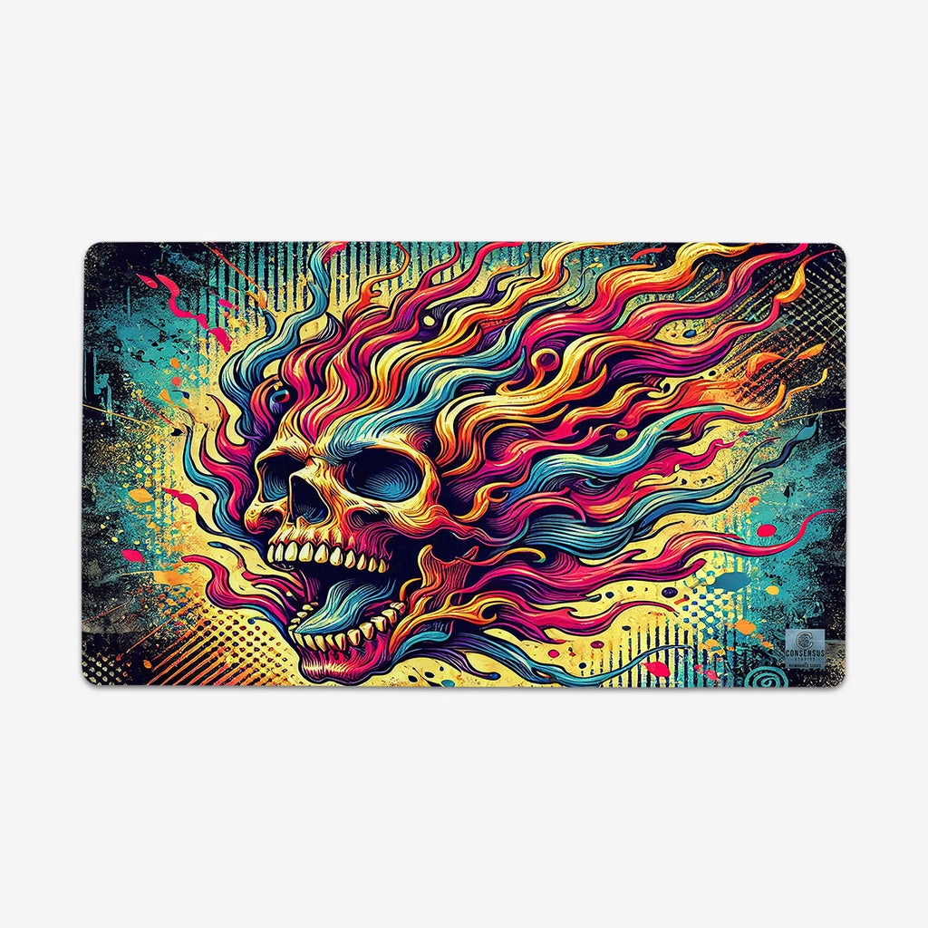 Flaming Skull Playmat