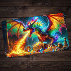 The Prismatic Dragon Hoard Playmat