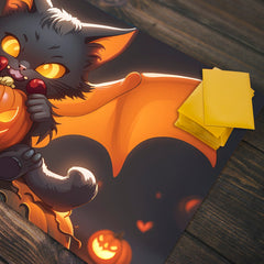 Halloween Demon Kitten Playmat