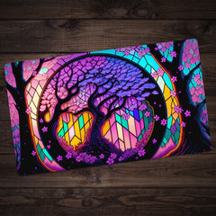Stained Glass Cherry Blossom Playmat