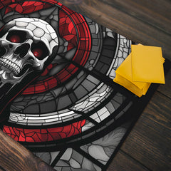 Stained Glass Skull Of The Fallen Saint Playmat