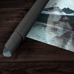 Mountain Wolf And Raven Playmat