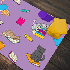 Book Cats Pattern Playmat