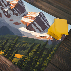 Pine Trees And Mountains Playmat