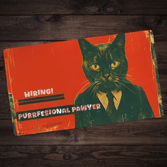 Purrfesional Lawyer Playmat