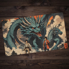 Retro Style Dragon Poster Playmat
