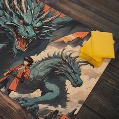 Retro Style Dragon Poster Playmat